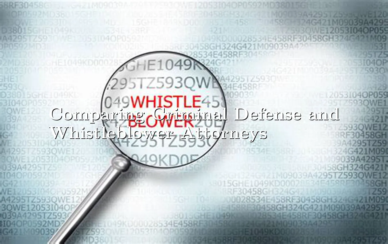 Comparing Criminal Defense and Whistlebl,..