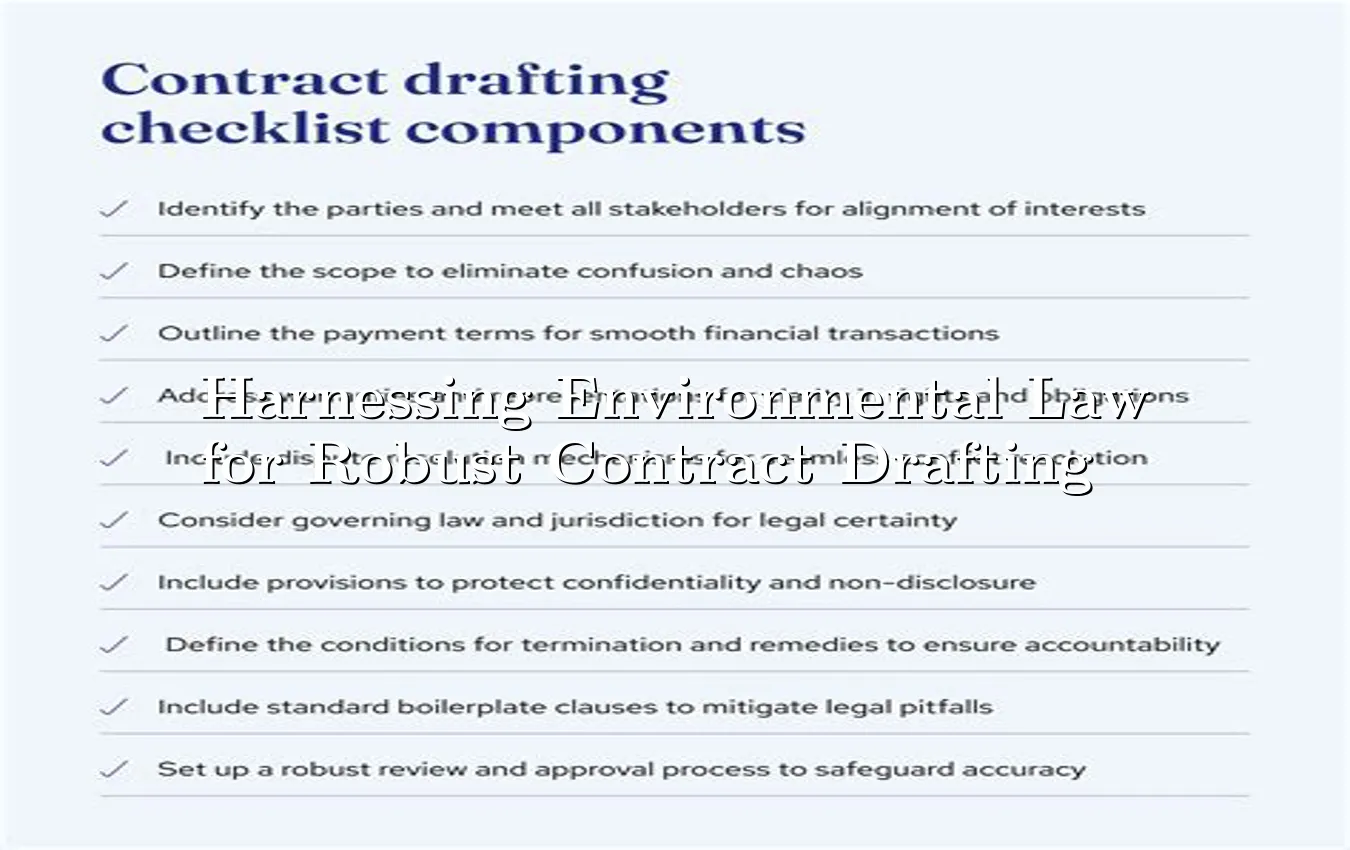 Harnessing Environmental Law for Robust Contract Drafting benefits of environmental law attorney for contract drafting