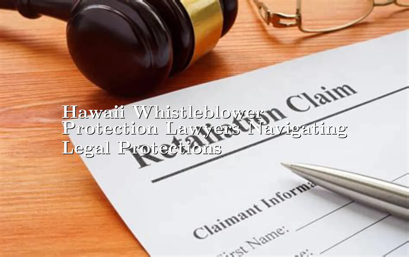 Hawaii Whistleblower Protection Lawyers Navigating Legal Protections Whistleblower Protection Lawyer in Hawaii