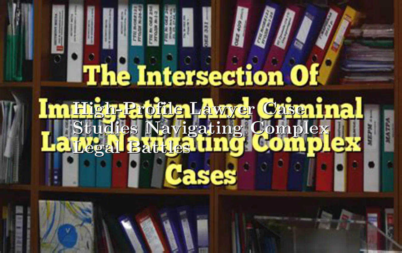 High-Profile Lawyer Case Studies Navigating Complex Legal Battles trusted high-profile lawyer case study