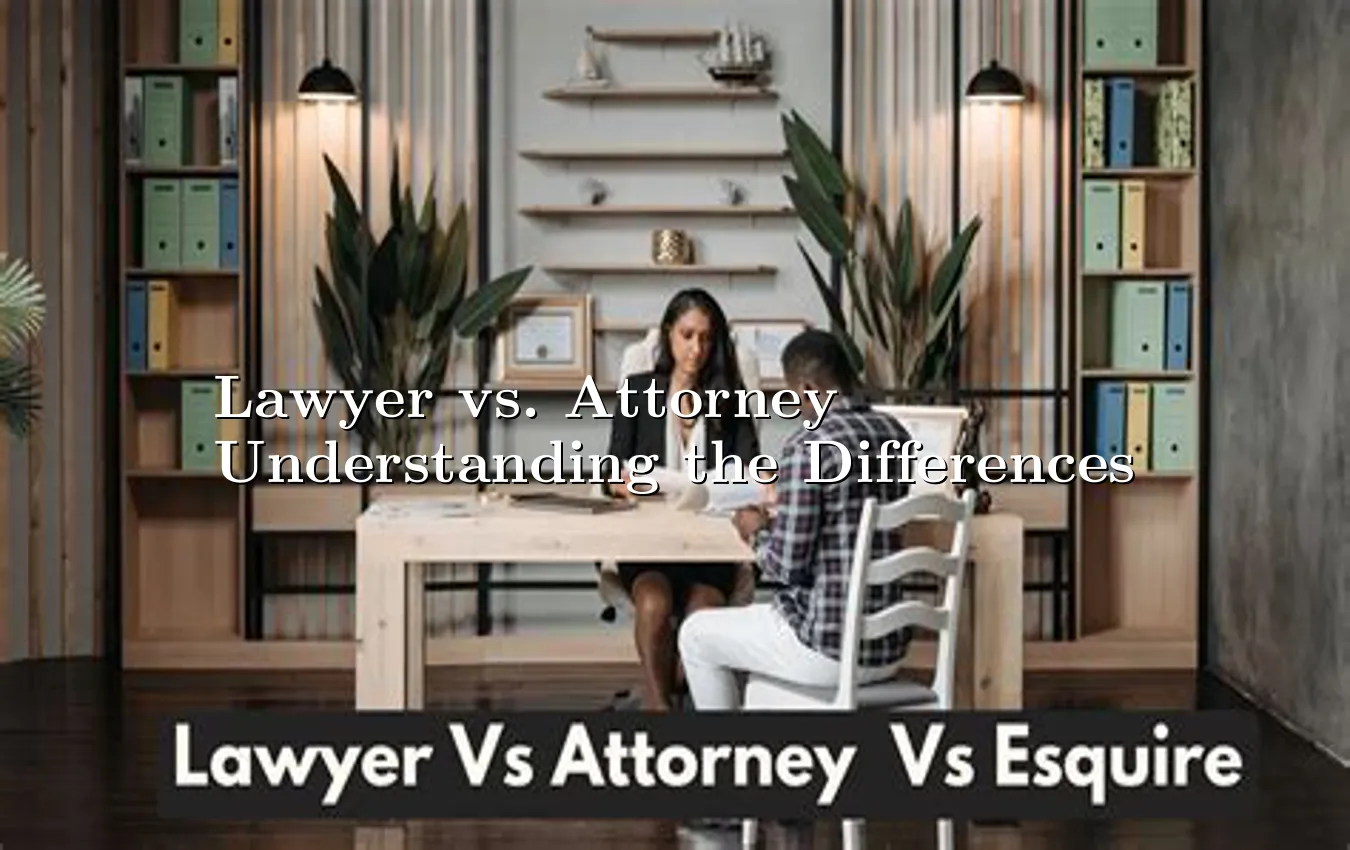 lawyer vs attorney