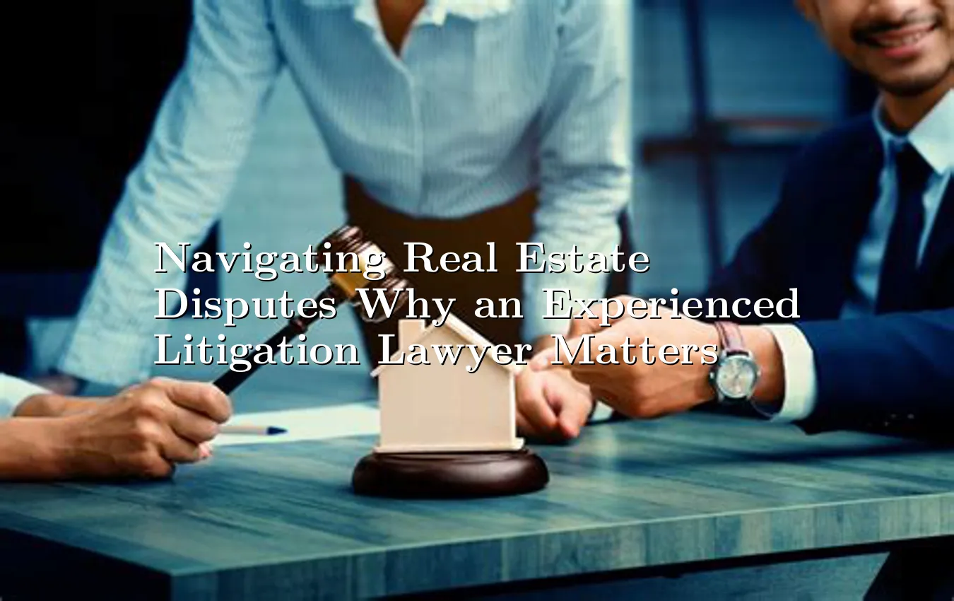 Navigating Real Estate Disputes Why an Experienced Litigation Lawyer Matters importance of real estate lawyer with experience in litigation