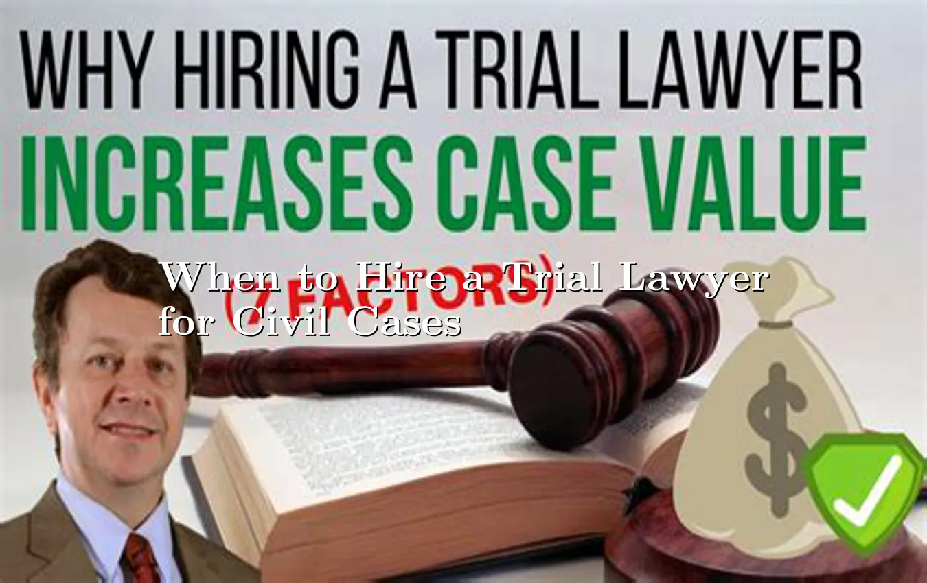 When to Hire a Trial Lawyer for Civil Ca,..